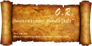 Oestreicher Renátó névjegykártya